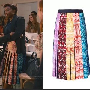 Mary Katrantzou ripple pleat multi skirt